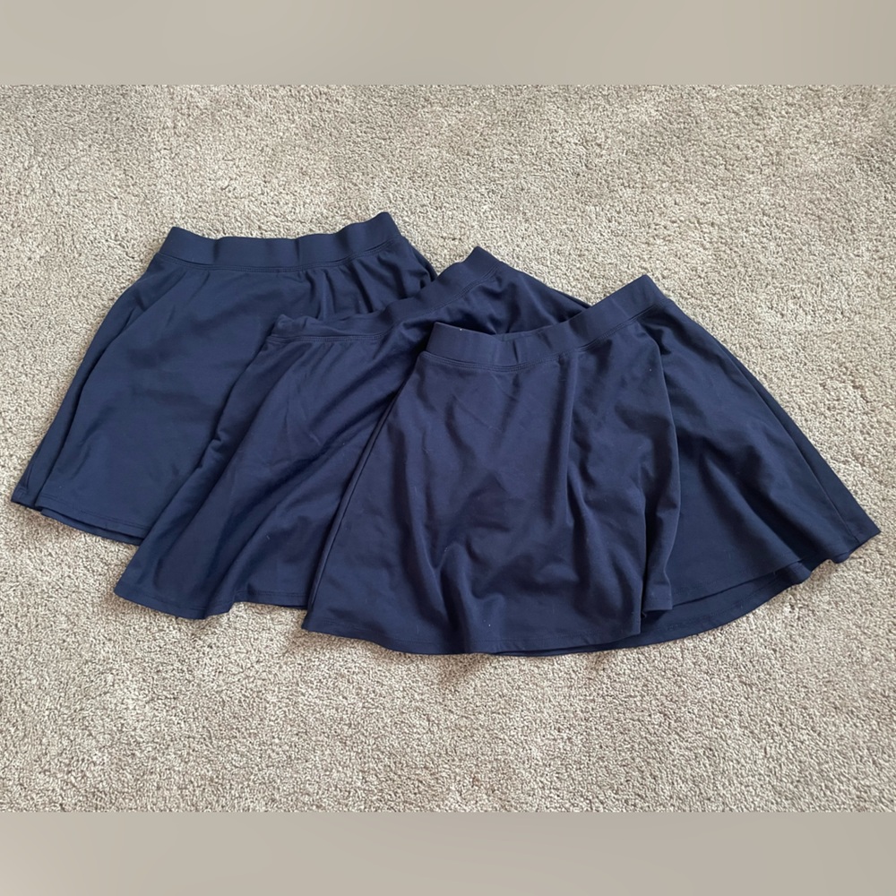 Set of 3 Uniform Navy Skirts